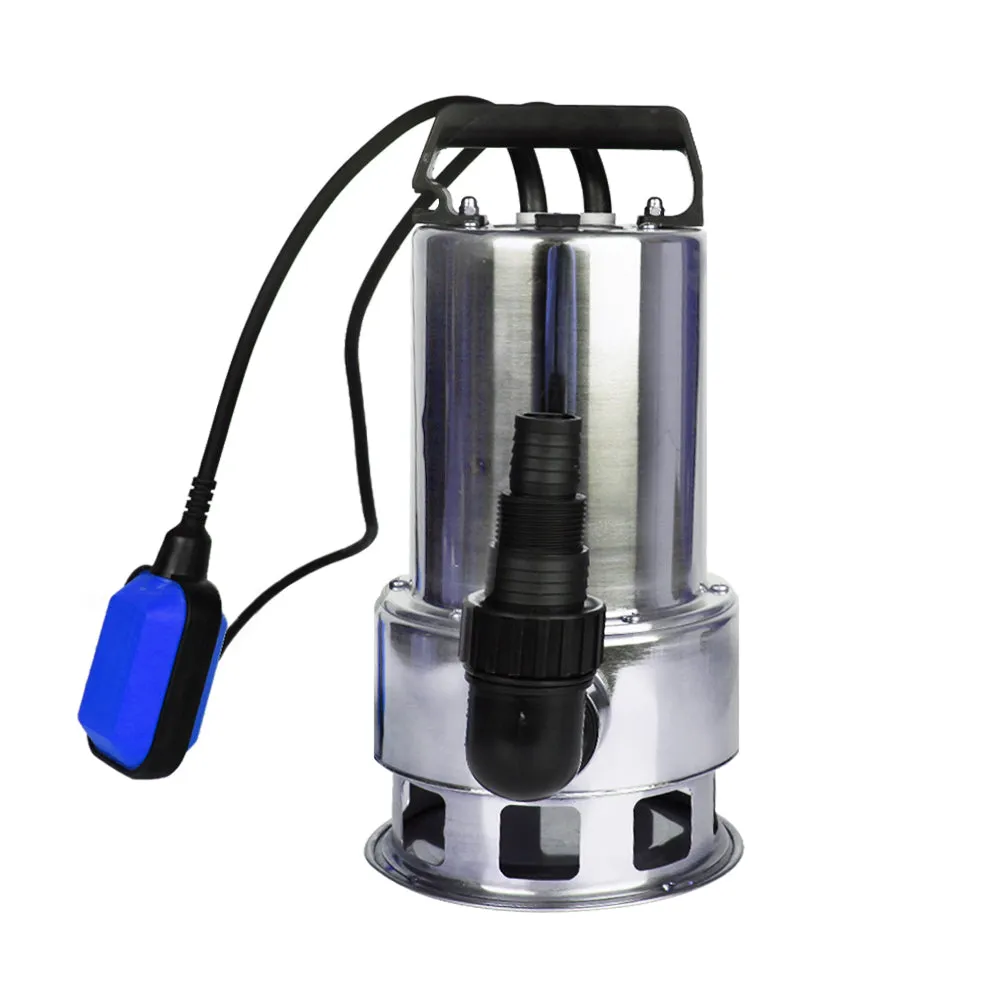 1800W Submersible Dirty Water Pump Bore Tank Well Steel Automatic Clean