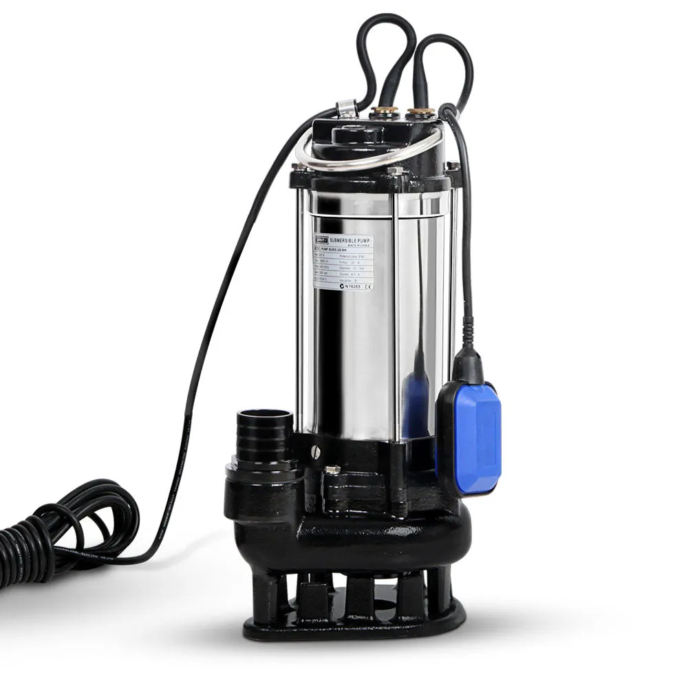 2000W Submersible Dirty Water Pump Bore Tank Well Steel Automatic