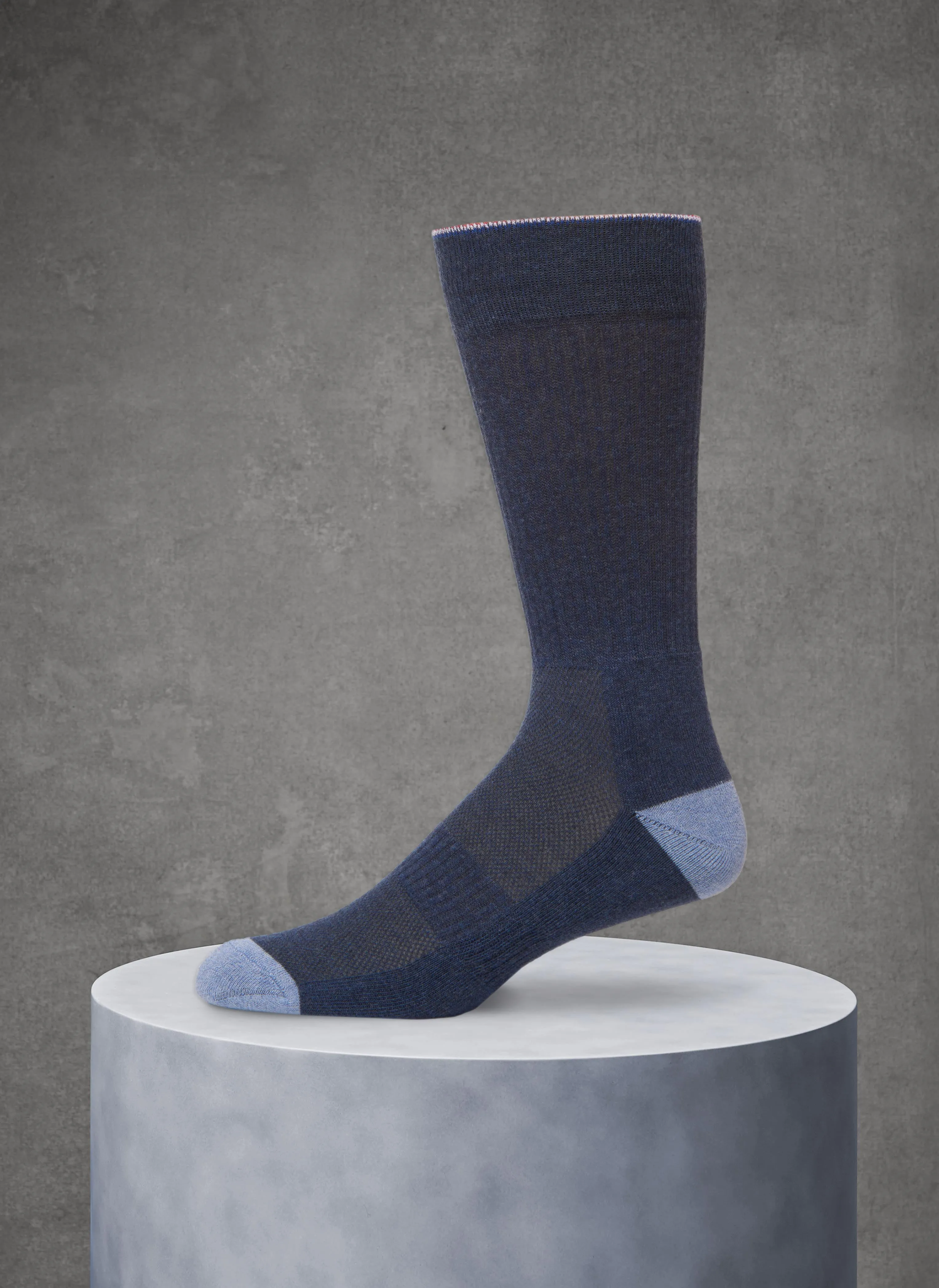 3-Pack Organic Cotton Fashion Mid-Calf Sport Sock in Blue