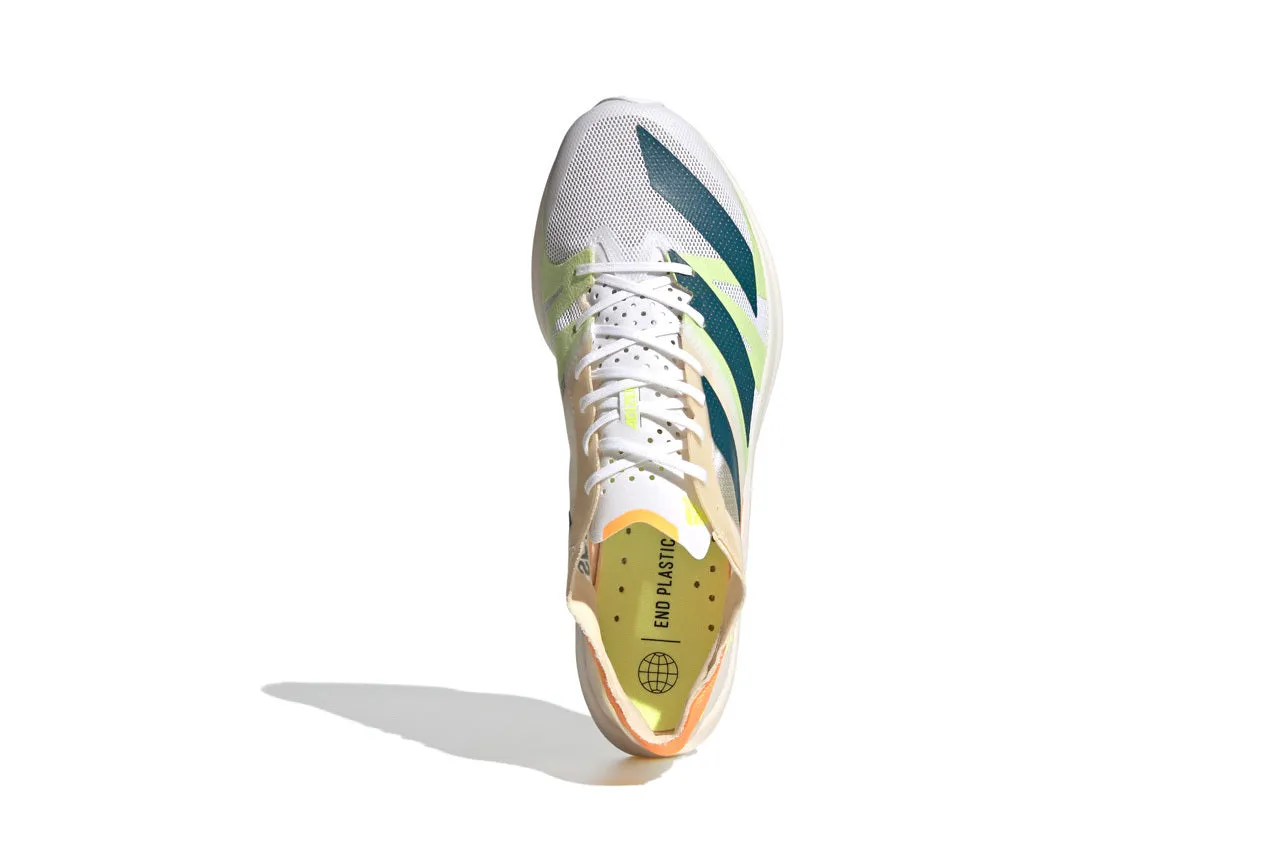 Adidas Mens adizero Takumi Sen 8 - White/Teal/Orange