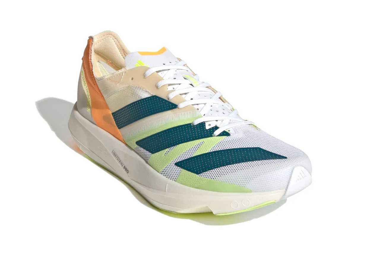 Adidas Mens adizero Takumi Sen 8 - White/Teal/Orange