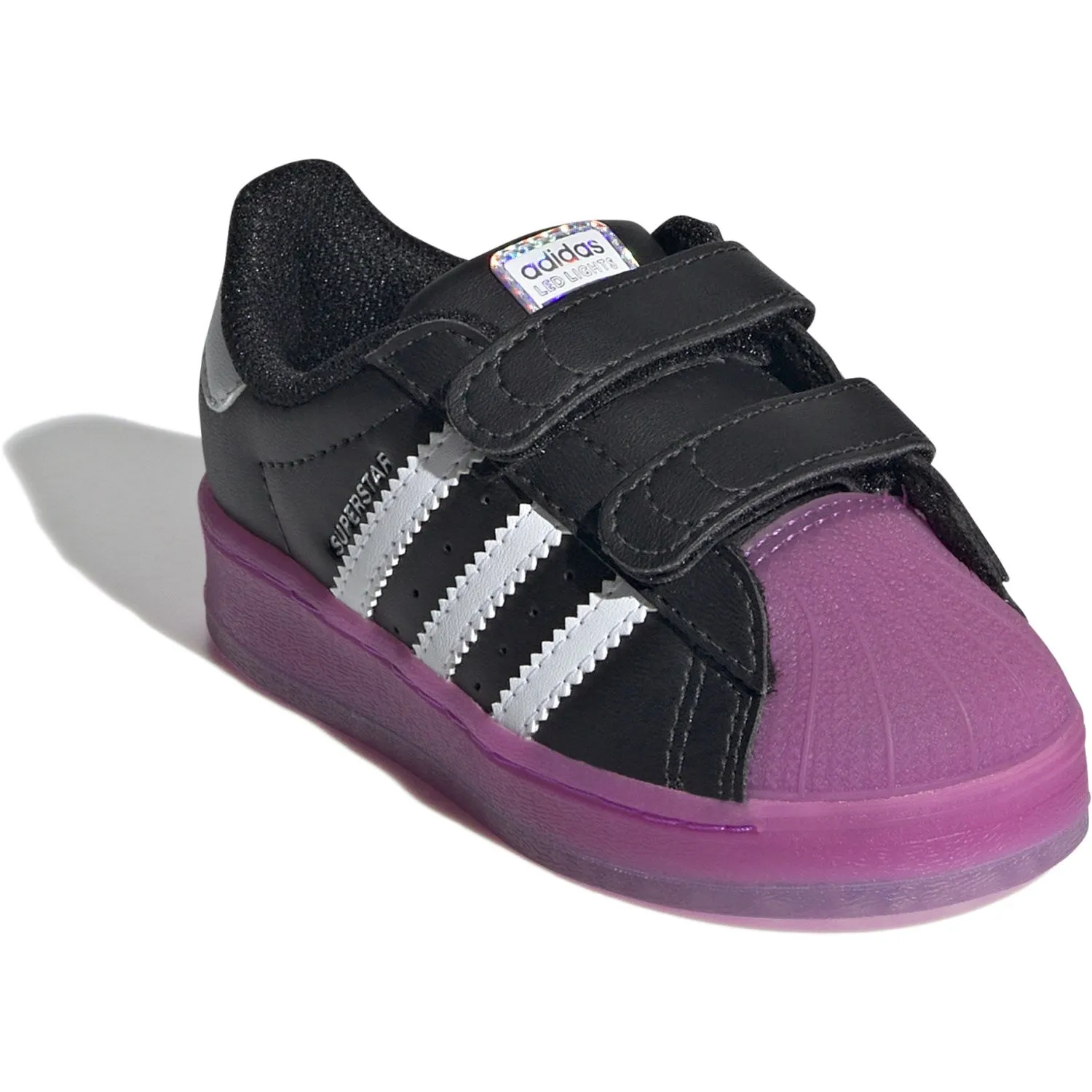 adidas Originals Core Black / Purple Burst / Cloud White Superstar Led Lights Cf I Sneakers