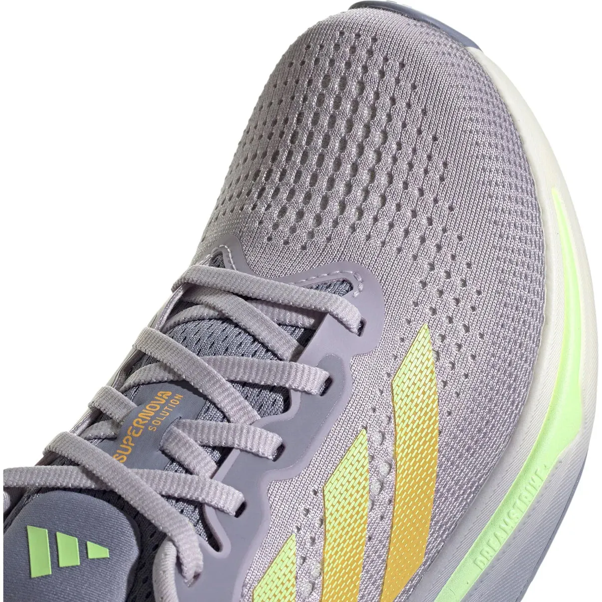 adidas Women's Supernova Solution Running Shoes Silver Dawn / Spark / Green Spark