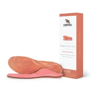 Aetrex Women's L2325W Premium Memory Foam Posted Orthotics W/ Metatarsal Support