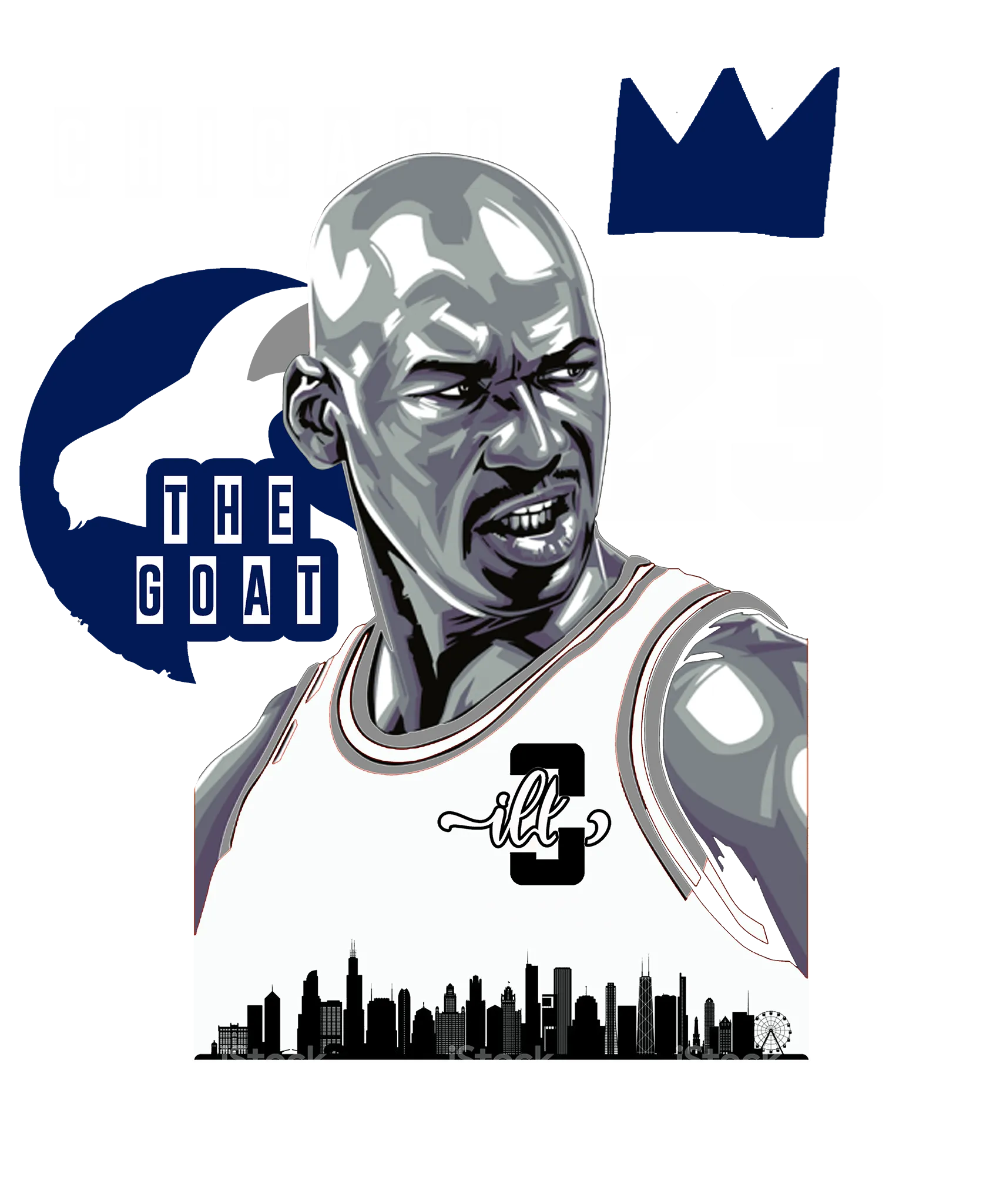 Air Jordan 1 High ‘85 “Georgetown” Grey T-Shirt (The Goat)