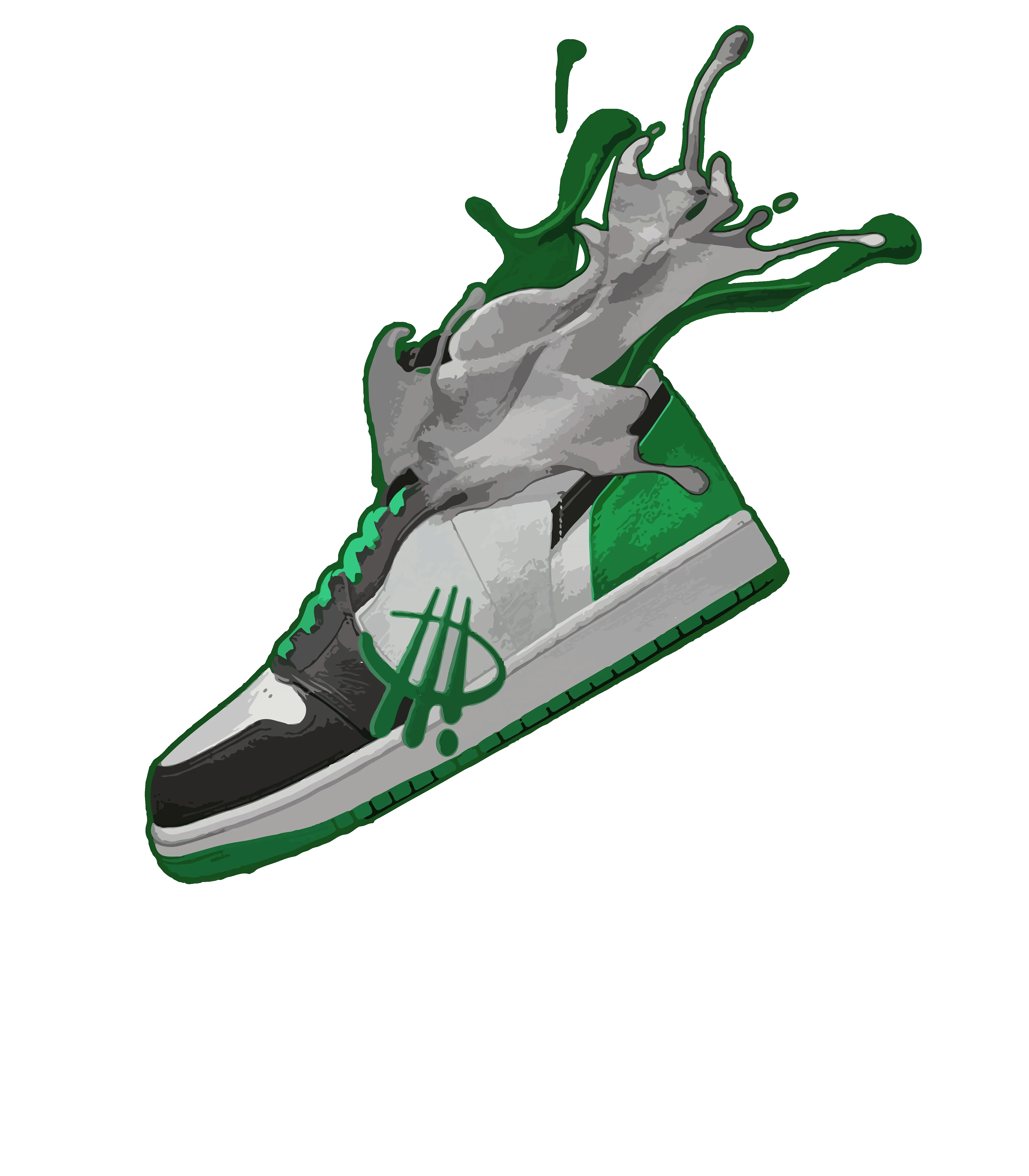 Air Jordan 1 High OG “Lucky Green” | illcurrency Black T-Shirt (SPLASH)