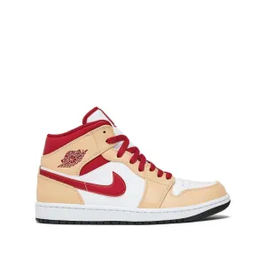 Air Jordan 1 Mid Cardinal Red Curry