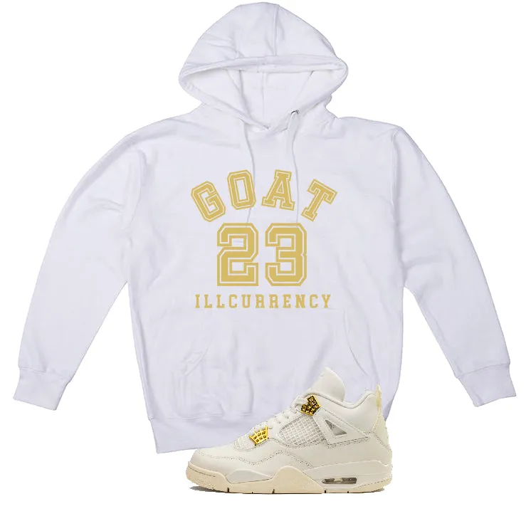 Air Jordan 4 WMNS “Metallic Gold” | illcurrency White T-Shirt (GOAT 23)