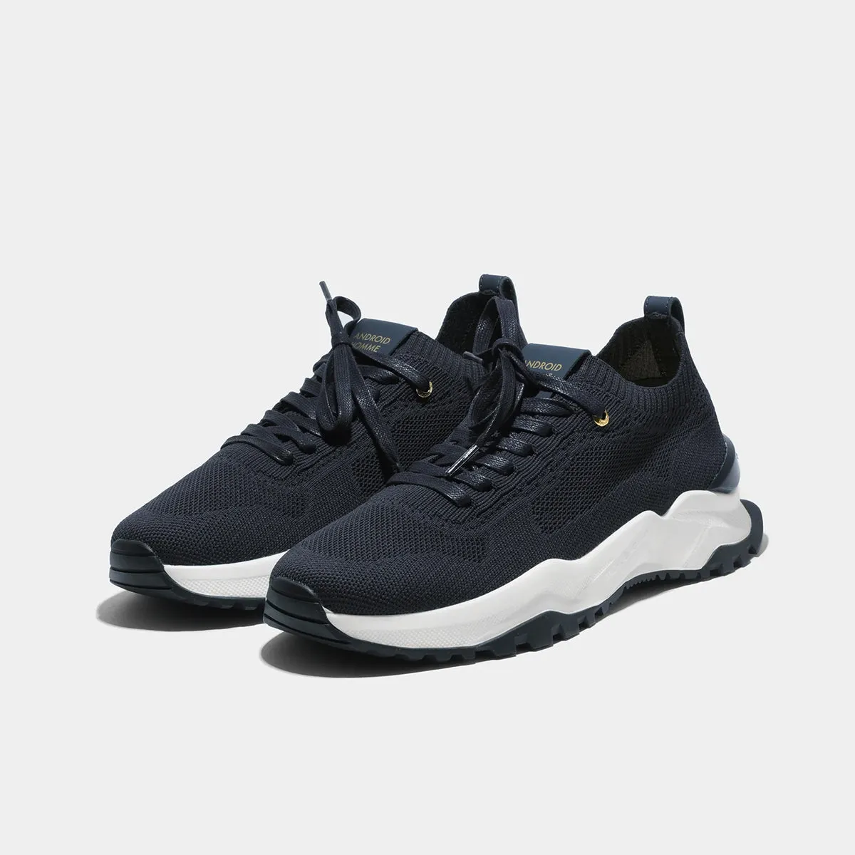 Android Homme - Leo Carillo Trainers in Navy Knit