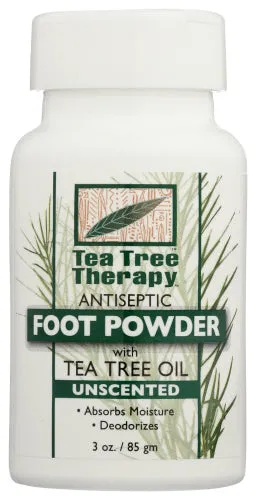 Antiseptic Foot Powder Unscented 3 Oz By Tea Tree Therapy