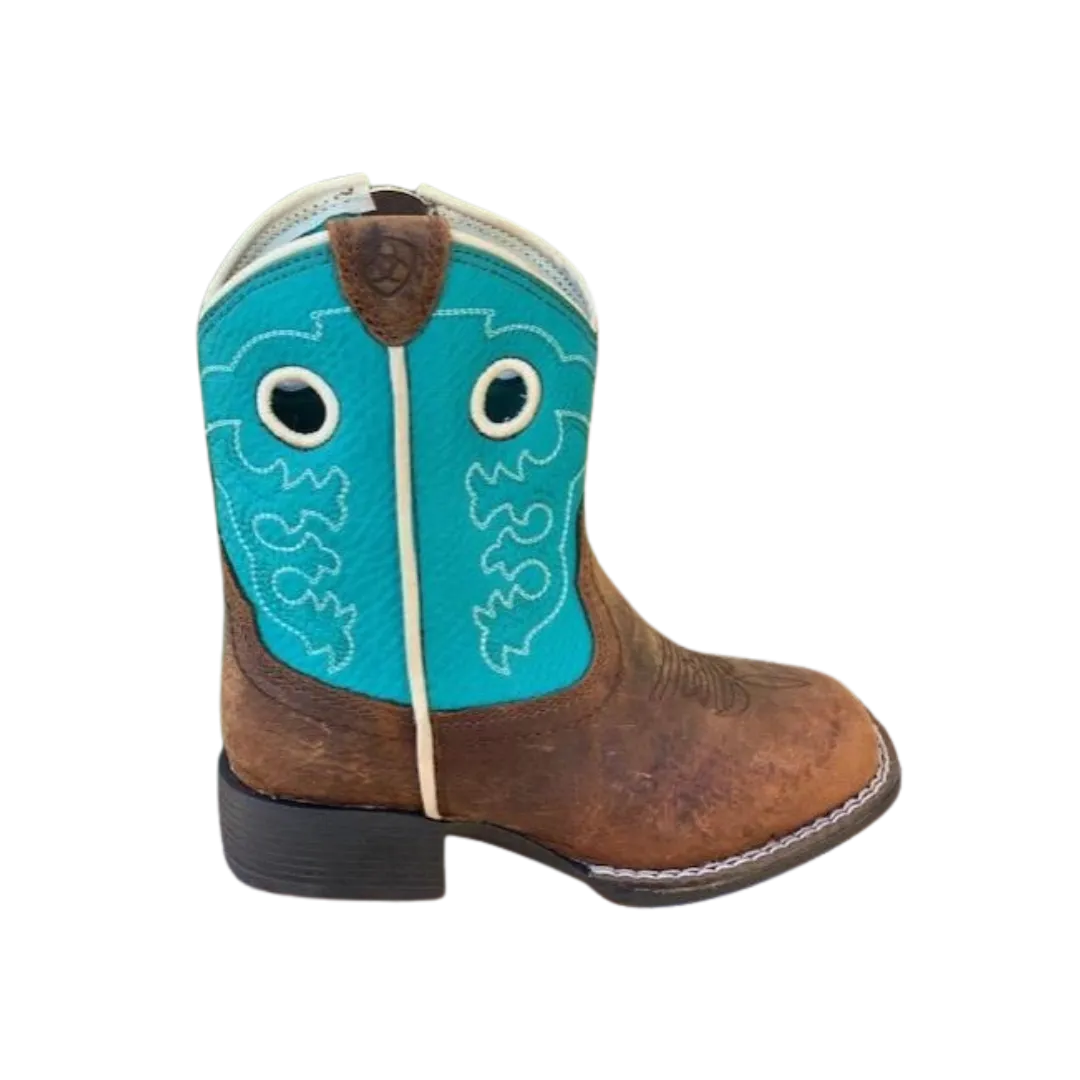 Ariat M&F Kid's  Lil' Stompers Crossfire Turquoise Boot