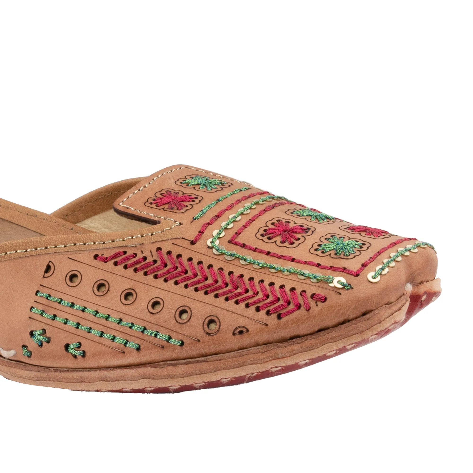 Artsy Beige Women's Kolhapuri Leather Jutti