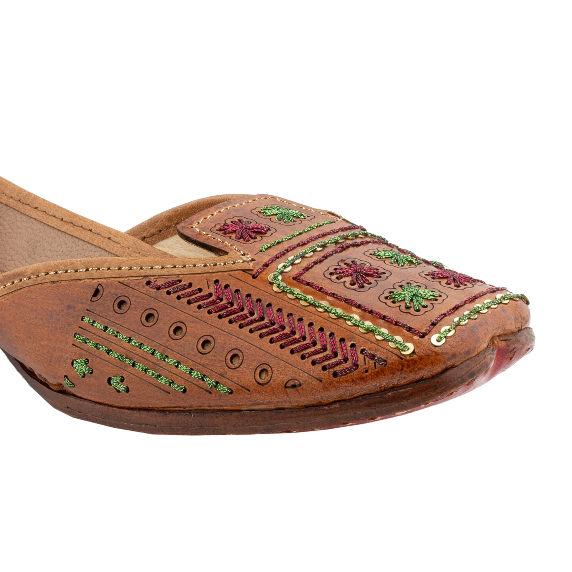 Artsy Tan Women's Kolhapuri Leather Jutti