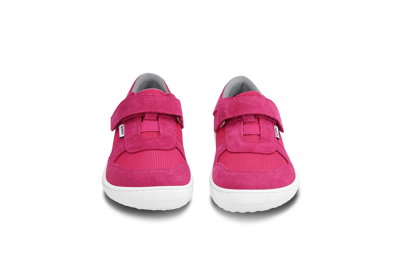 Be Lenka Kids barefoot sneakers Joy - Dark Pink & White