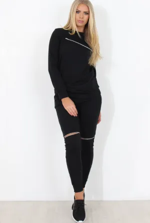 Black Loungewear Set - Khloe