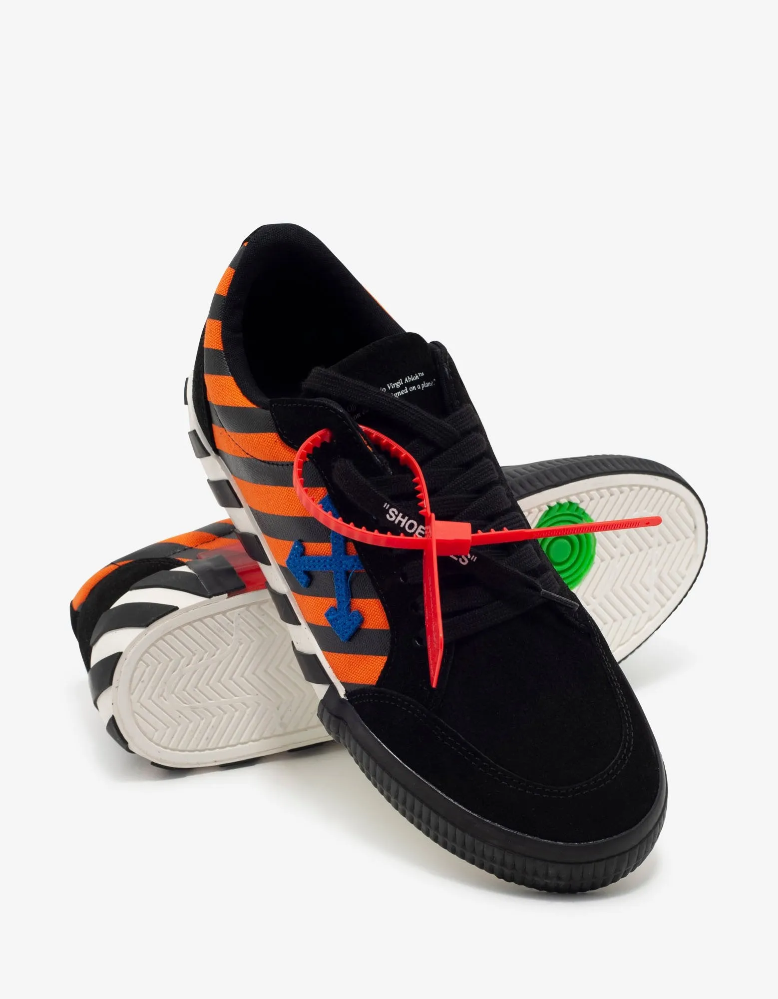 Black, Orange & Blue Low Vulcanized Trainers