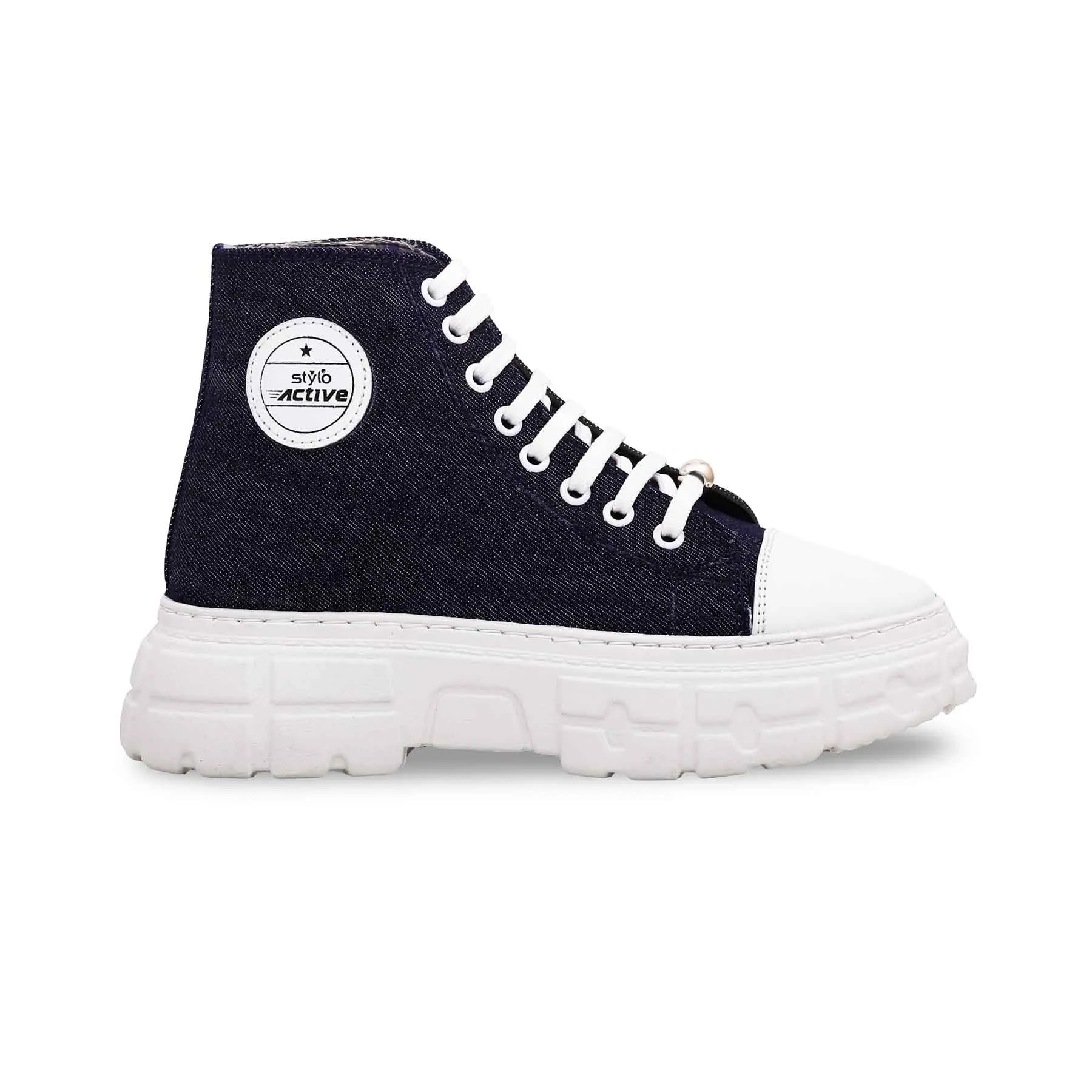 Blue Casual High Ankle Sneaker AT7253