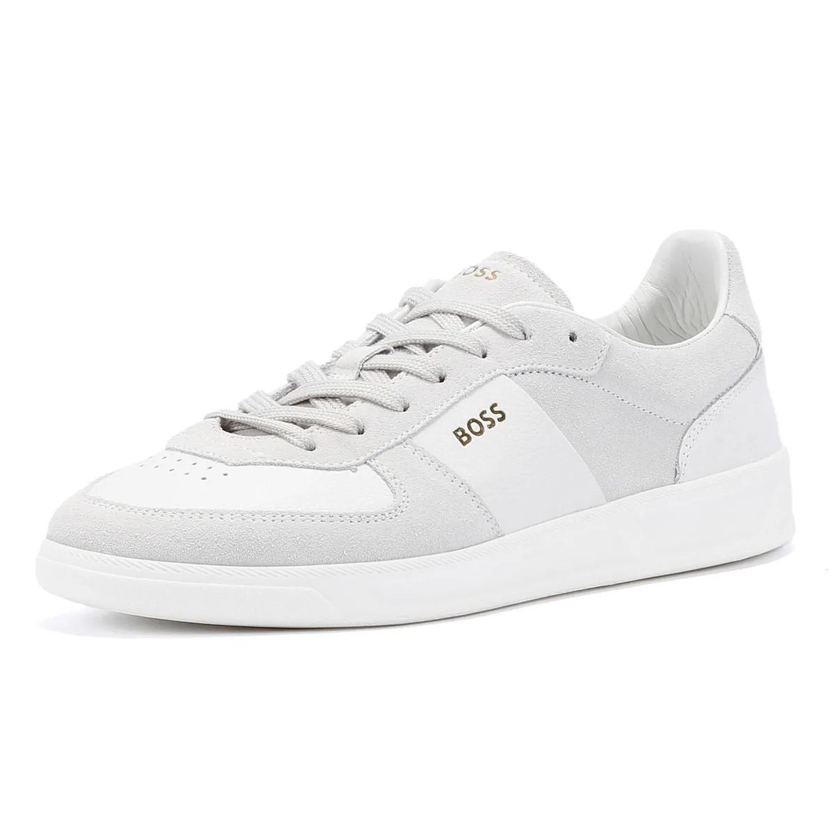 Boss Brandon Suede/Leather Men's White Trainers