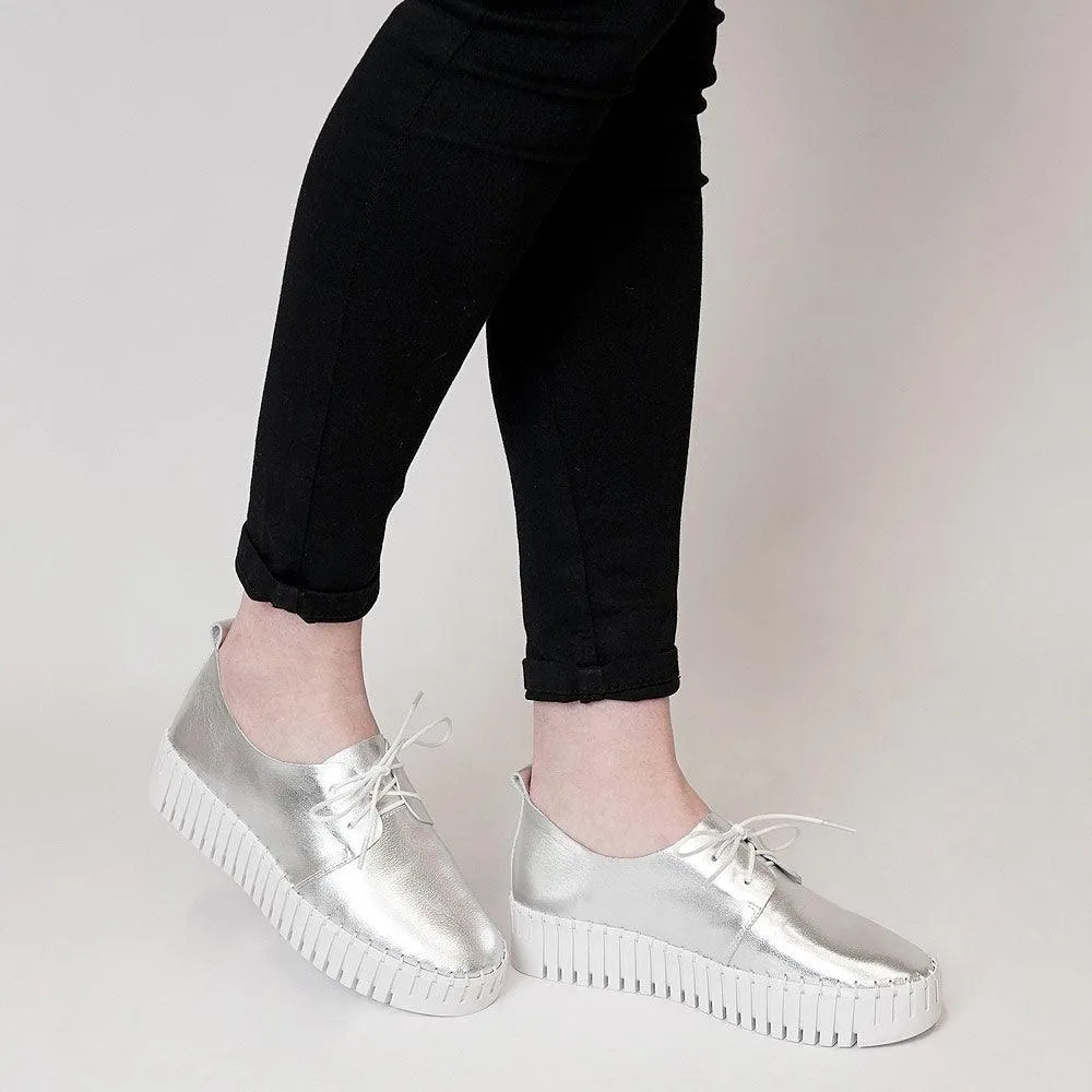 Brenda Silver Leather Sneakers