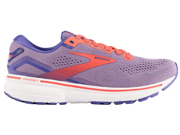 Brooks Ghost 15 Ladies Running Shoe (Rhapsody/Iris/Coral)