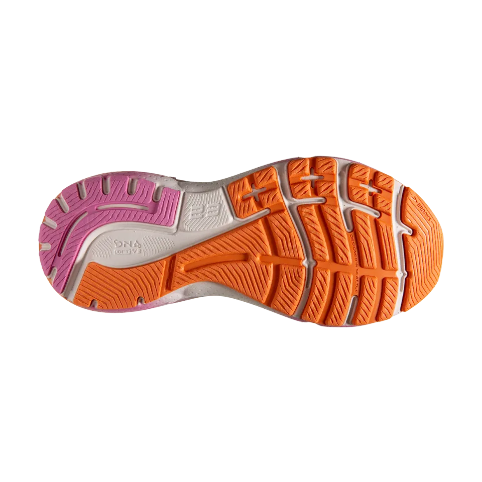 Brooks Women's Adrenaline GTS 23 B Width Sand/Sunset/Fuchsia