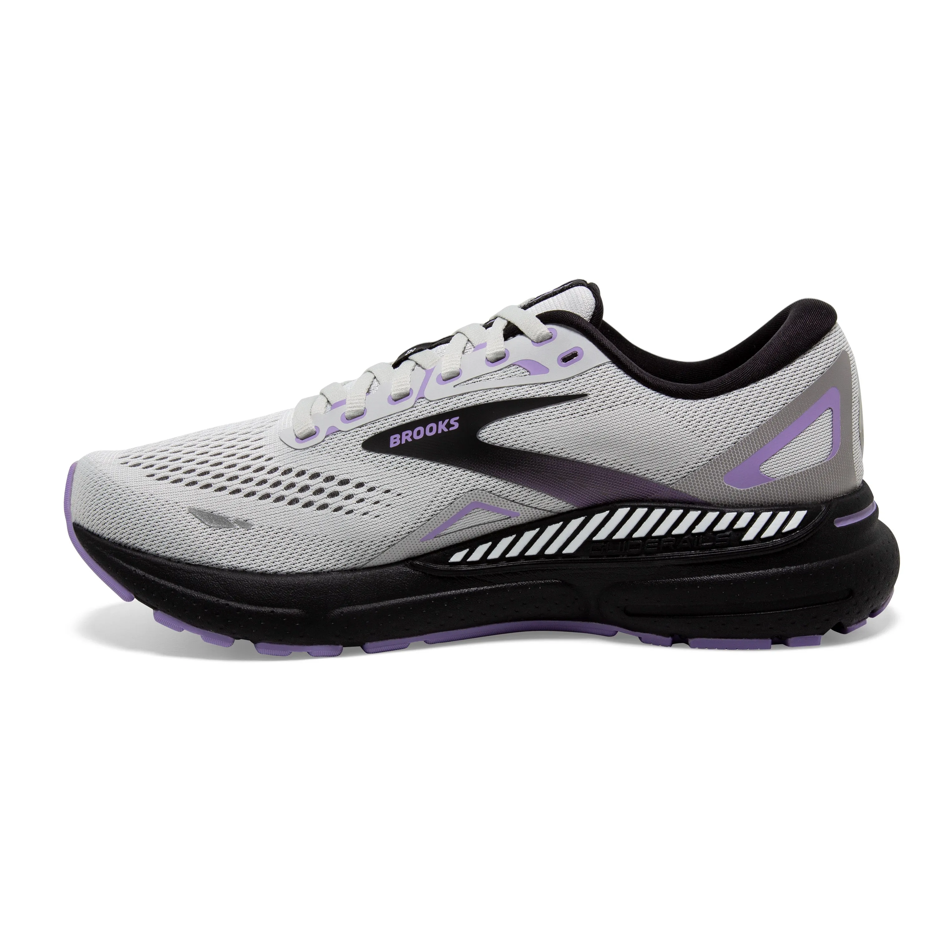 BROOKS WOMEN'S ADRENALINE GTS 23 - GREY/BLACK/PURPLE