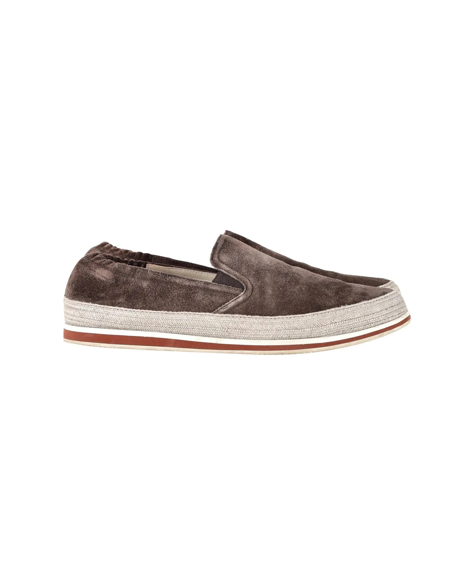 Brown Suede Espadrille Sneakers