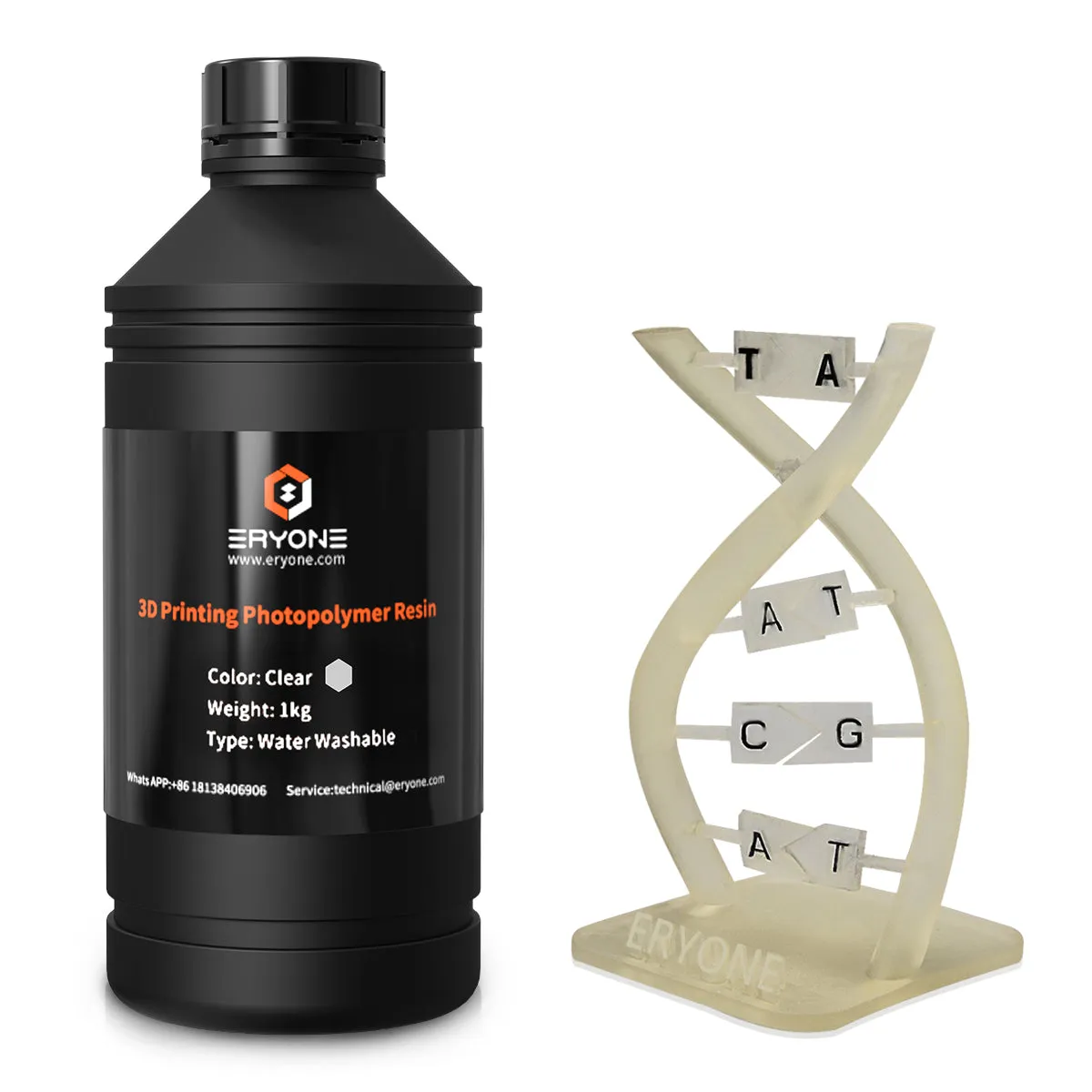 Bundle Sale- ERYONE Water Washable 3D Printer Resin 1KG (MOQ:5 bottles,Can Mix Color)