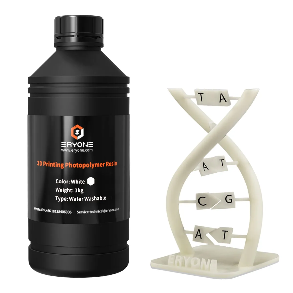 Bundle Sale- ERYONE Water Washable 3D Printer Resin 1KG (MOQ:5 bottles,Can Mix Color)