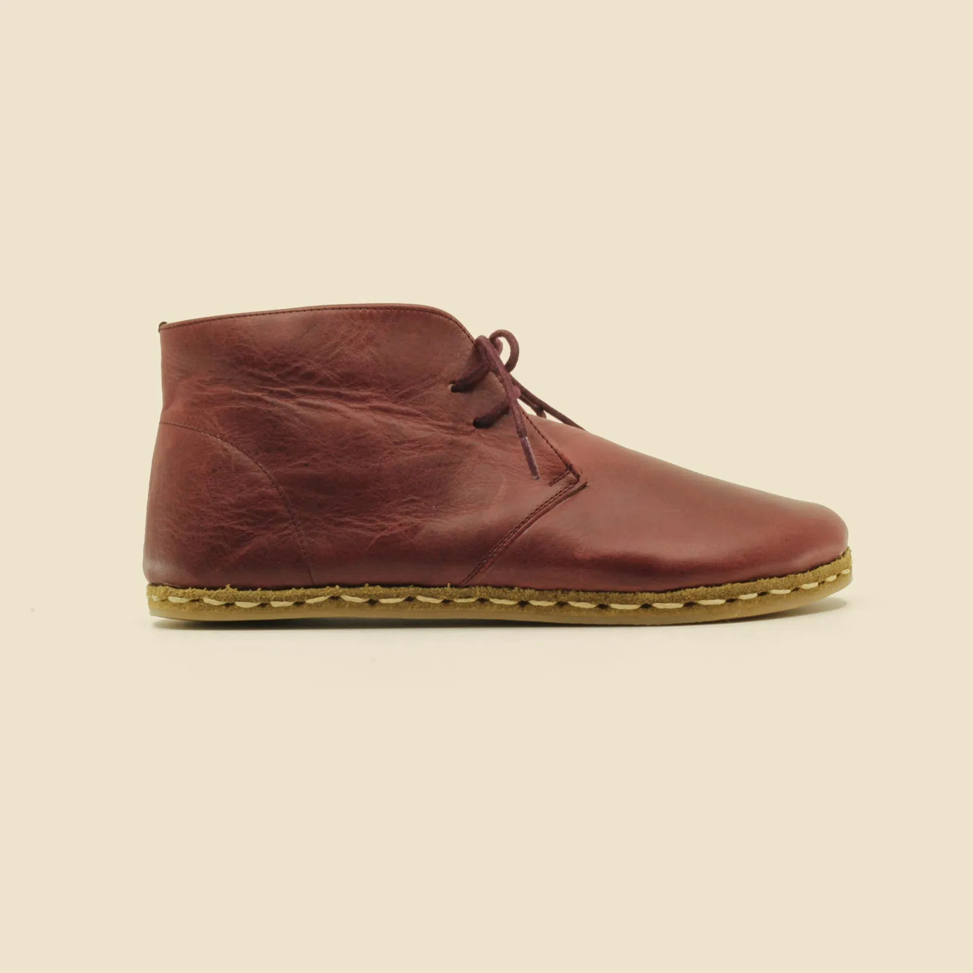 Burgundy Oxford Boots Women's