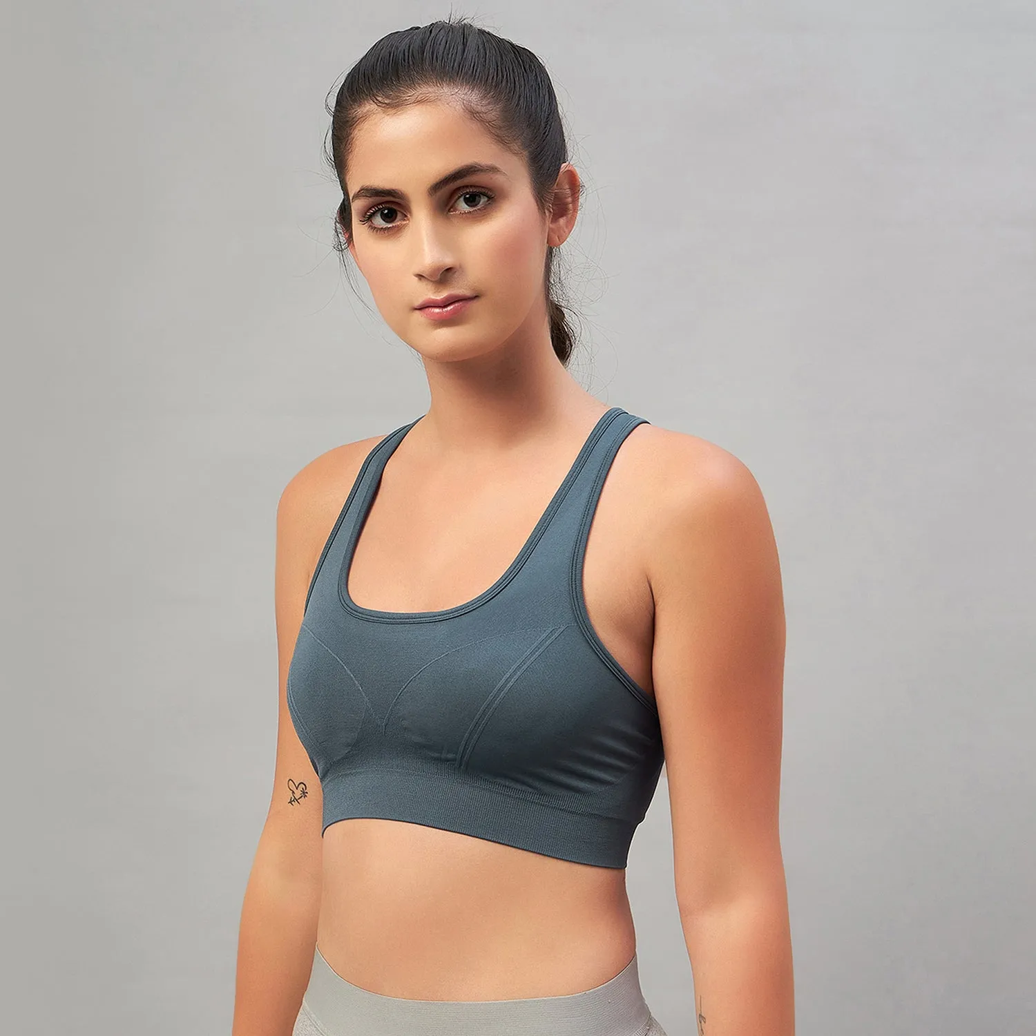 C9 Airwear Women Seamless Sports Bra - Vintage Grey