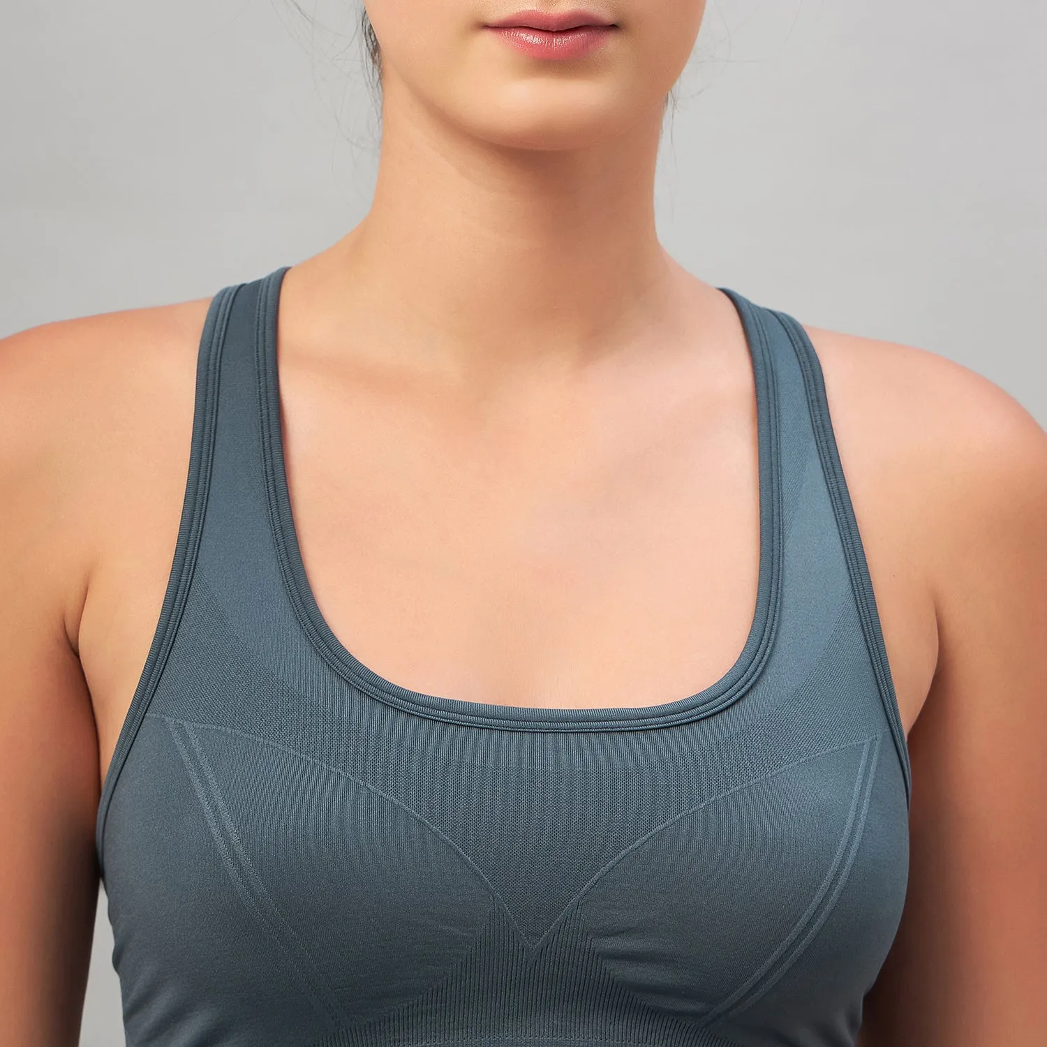 C9 Airwear Women Seamless Sports Bra - Vintage Grey