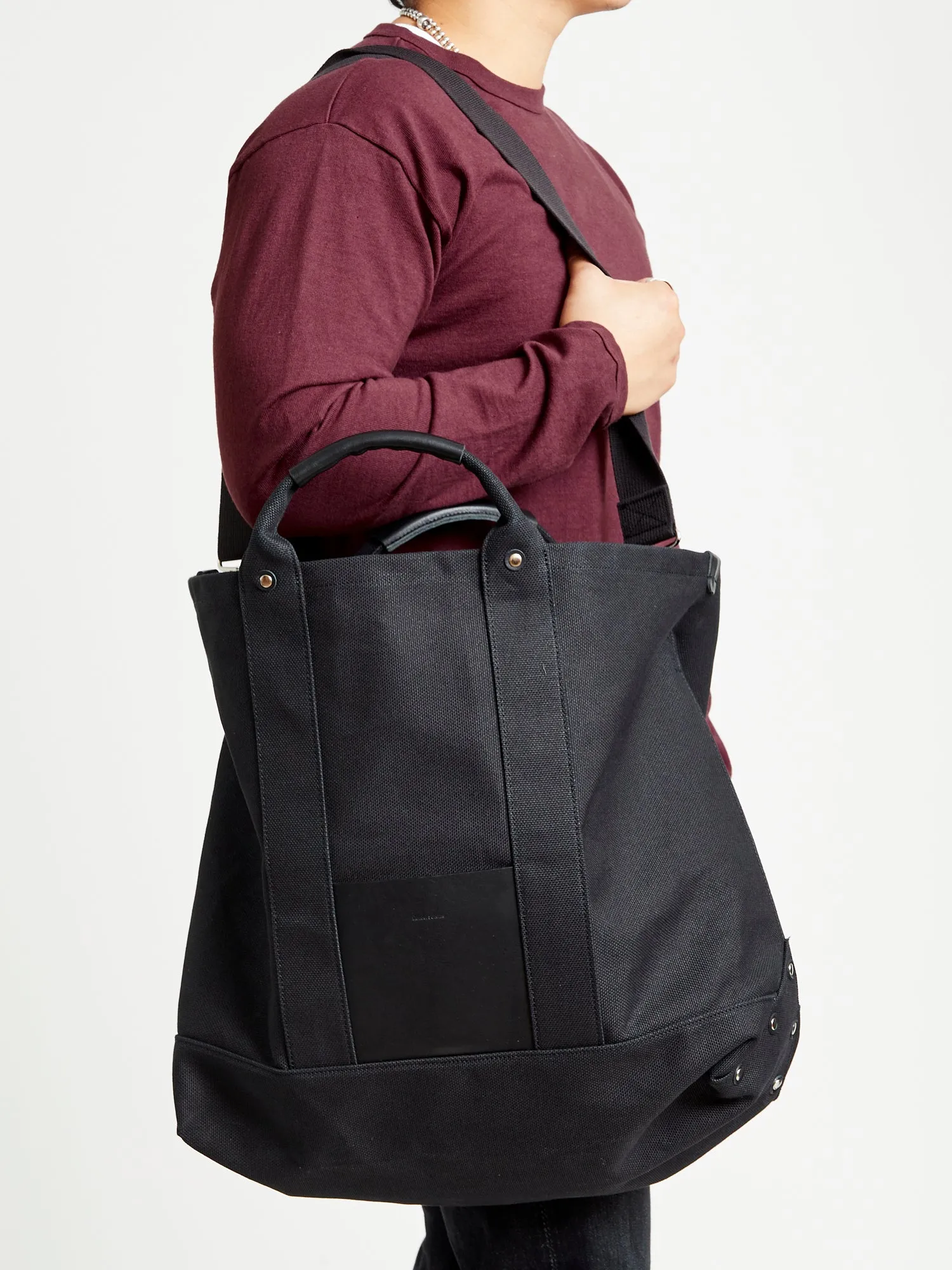 Campus Big Tote Bag in Black