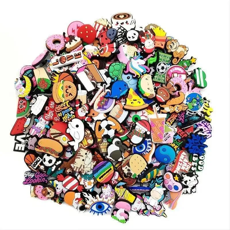 Cartoon Shoe Charms Variety Pack: Personalize Your Footwear with Cute Charms!