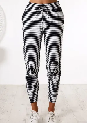 Casual Joggings Black Striped