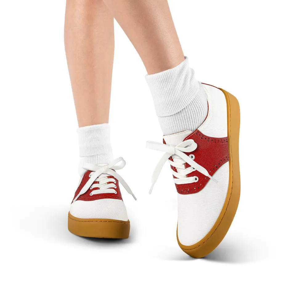 Chocolaticas® Saddle Red Casual Sneaker