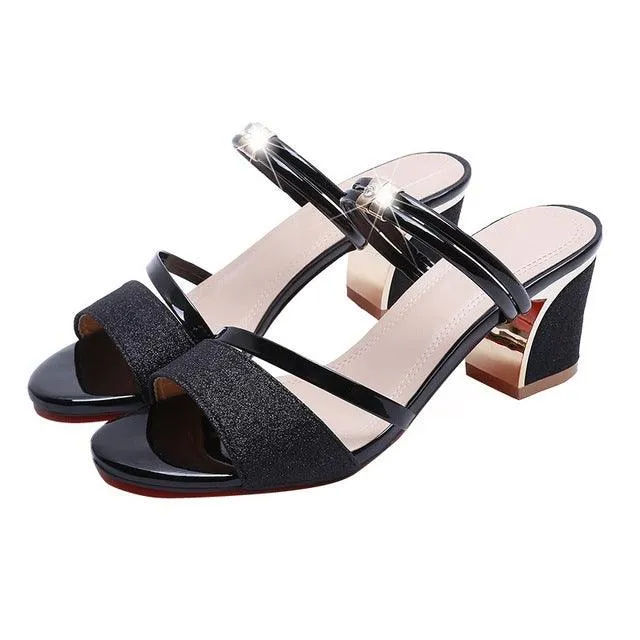 Chunky Open Toe Fish Mouth Sandals for Women