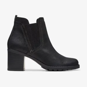 Clarks Leda Up Black Suede Boot