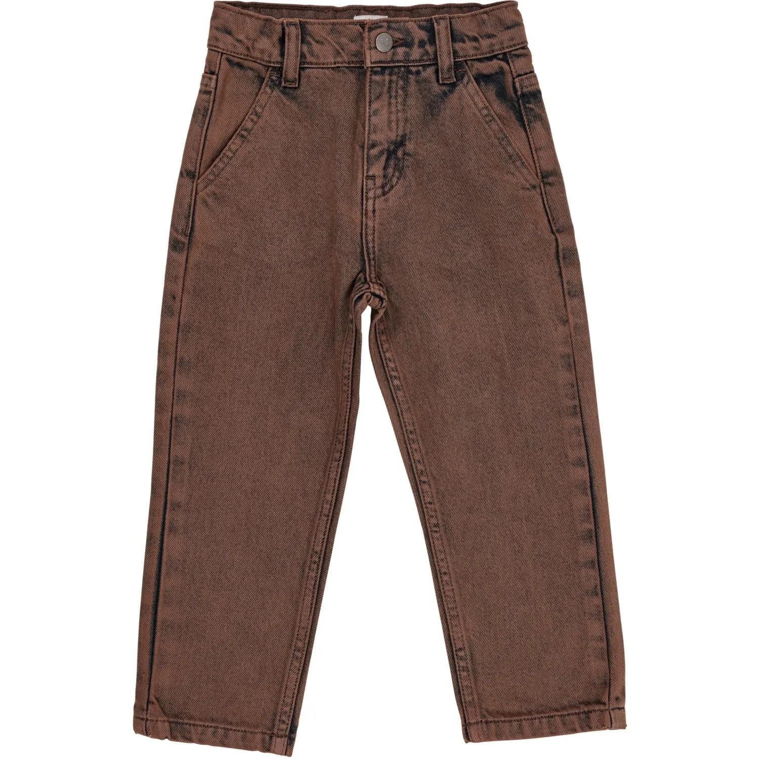 COPENHAGEN COLORS Dk Brown Dyed Organic Junior Jeans, Regular Fit