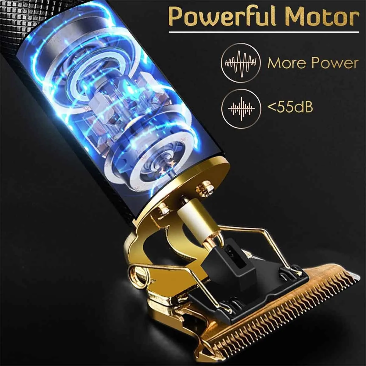 Cordless Hair Clippers Trimmer Shaving Machine-Gold