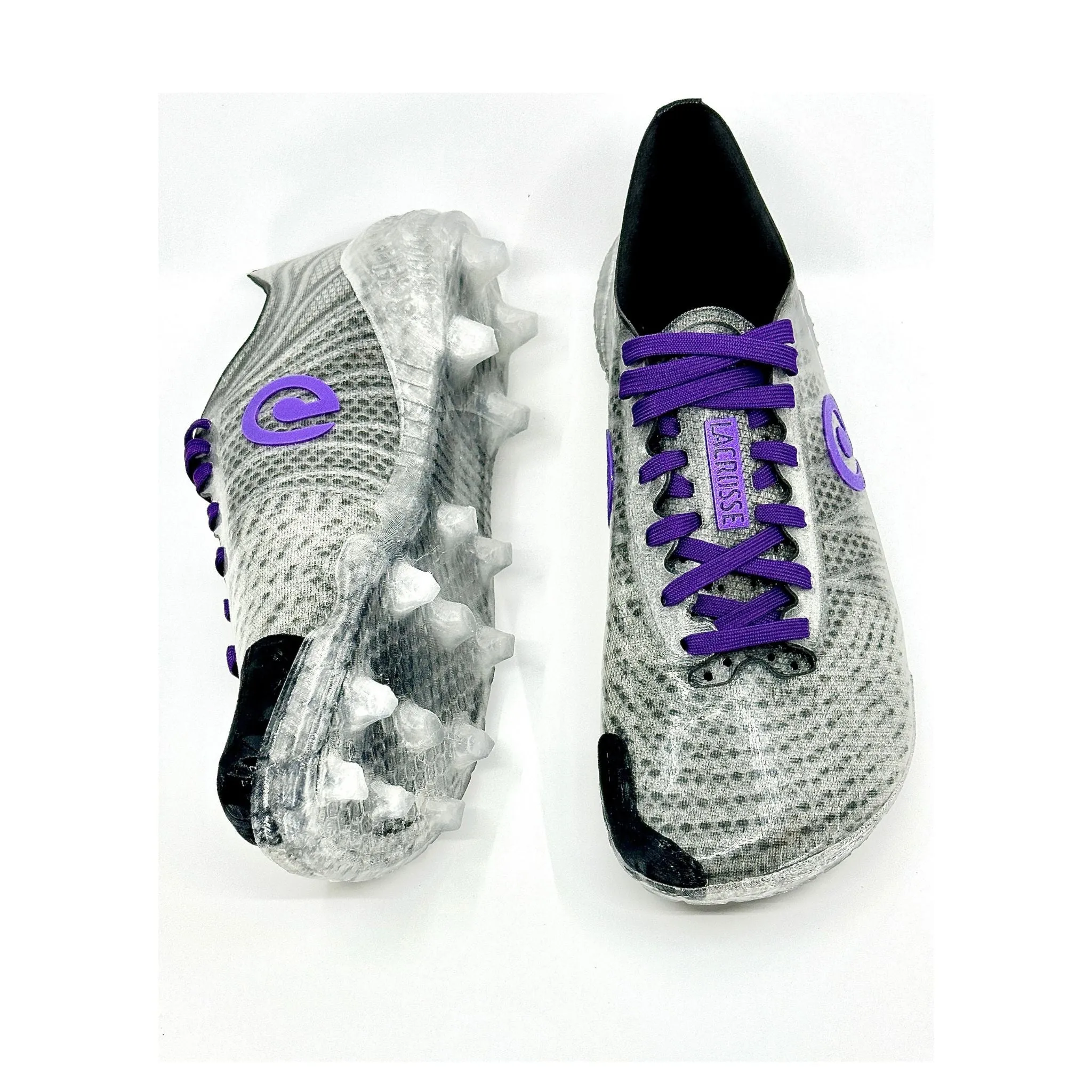 Custom Lacrosse Cleats - Philly Purple - FG Bladed