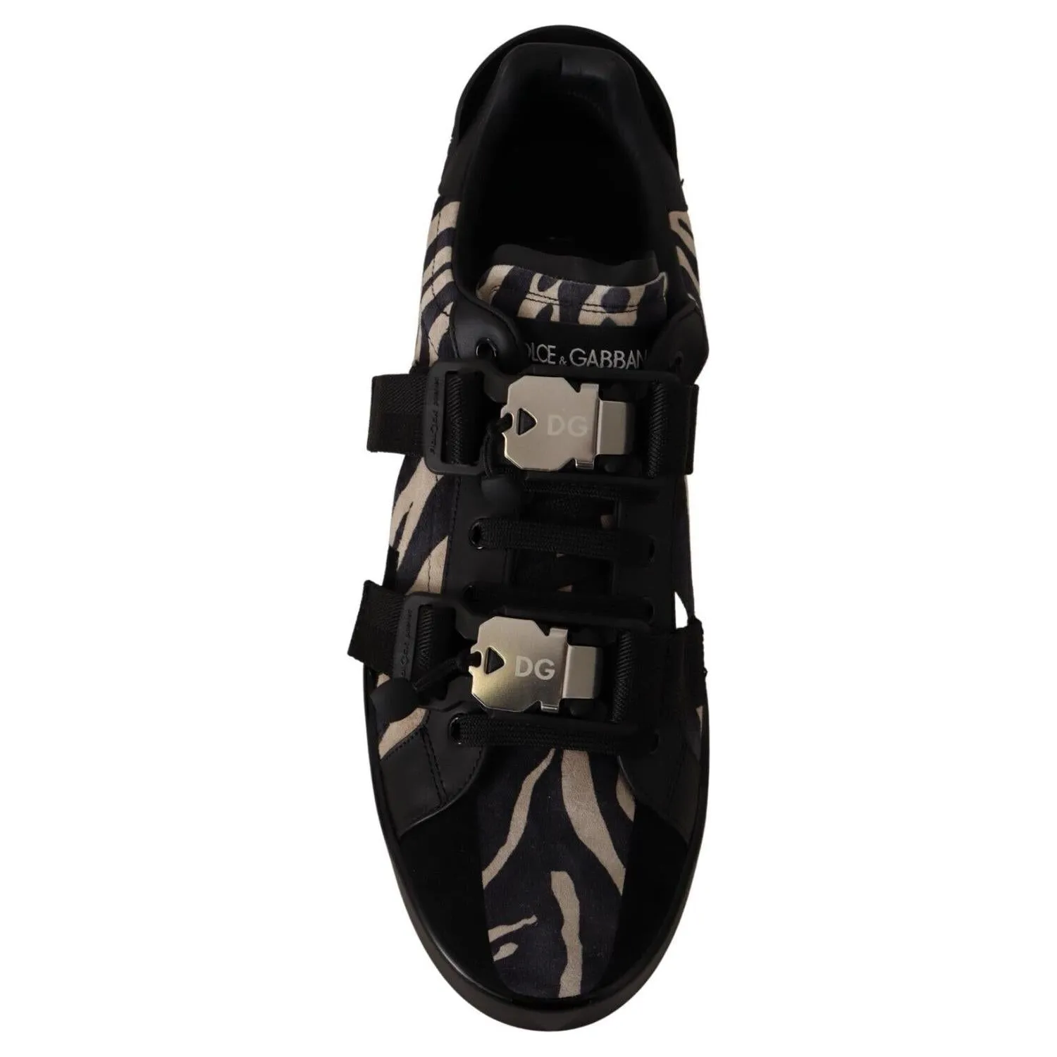 Dolce & Gabbana Zebra Suede Low Top Fashion Sneakers