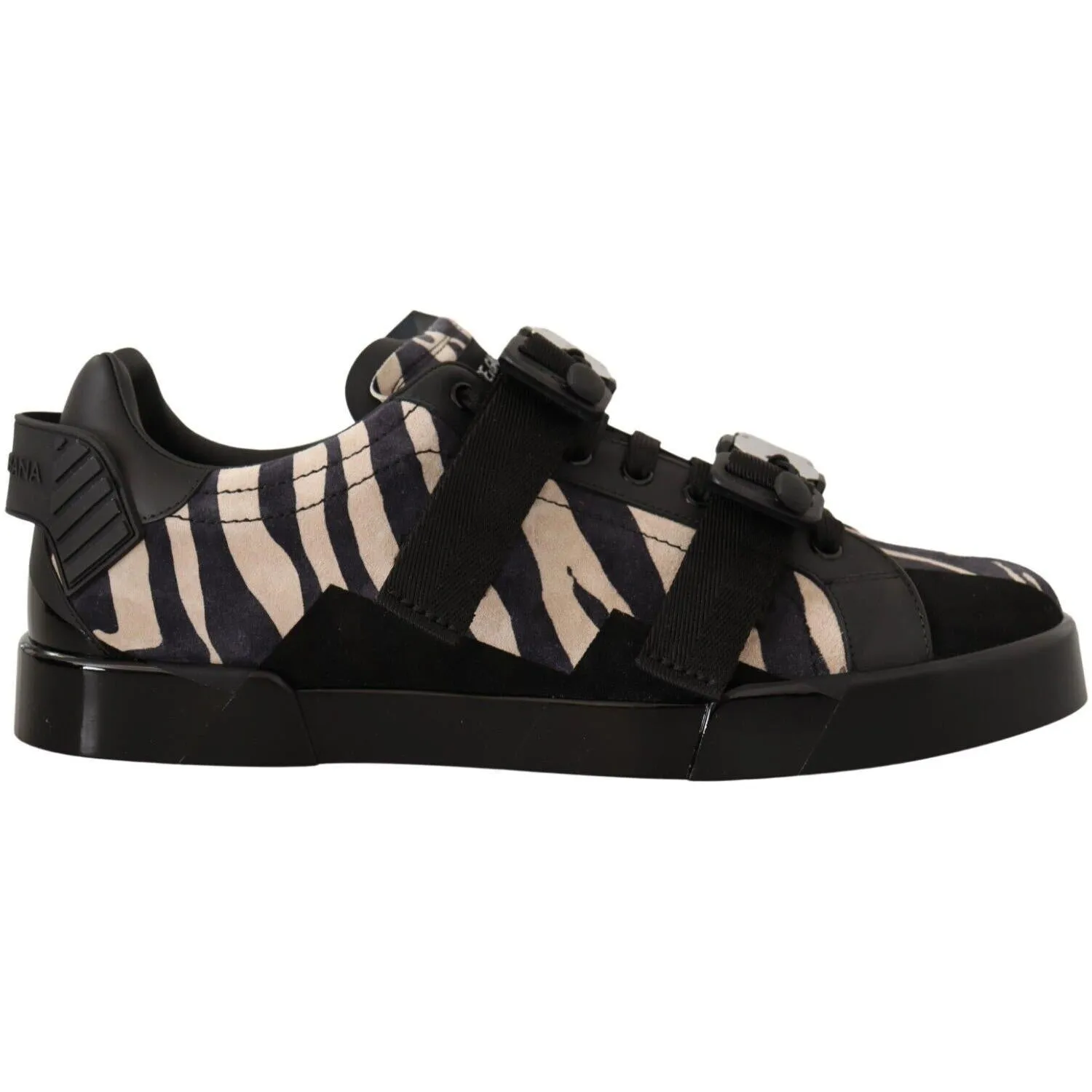 Dolce & Gabbana Zebra Suede Low Top Fashion Sneakers