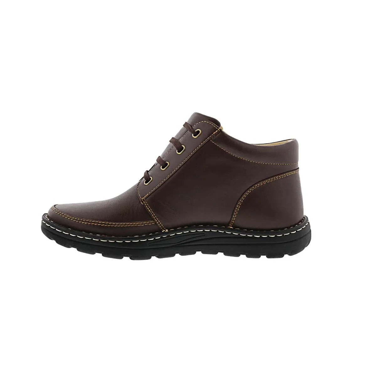 Drew Trevino Men Ankle Boot In Brown Leather