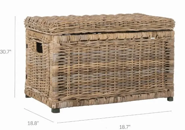 Elijah 30" Wicker Storage Trunk