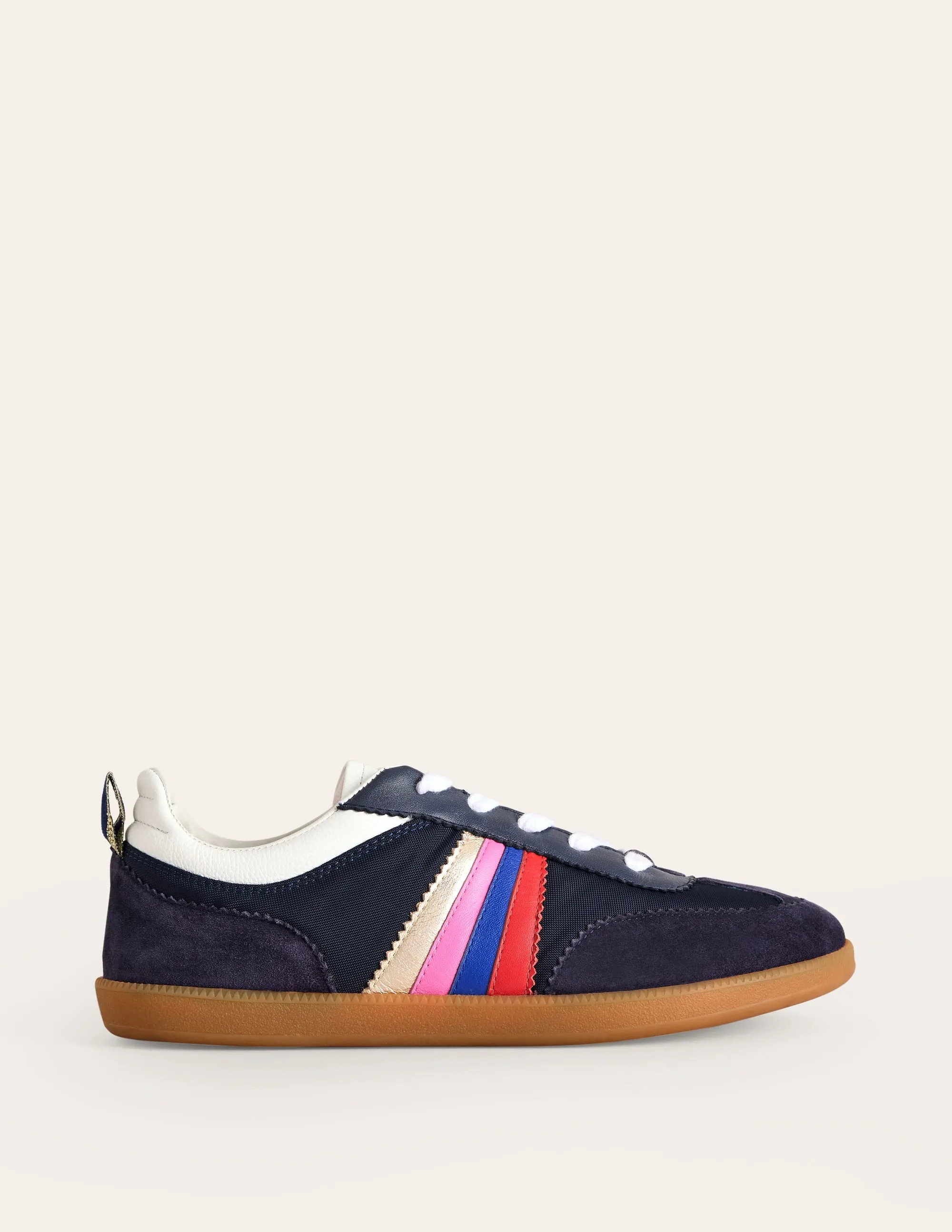 Erin Retro Tennis Trainers-Navy/Rainbow