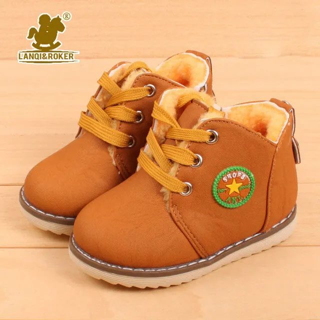 Explosion models fashion boots classic children's autumn winter shoes kid's warm snow boots for boys girls size 21-30