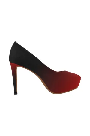 Fade Red to Black Women's High Heels