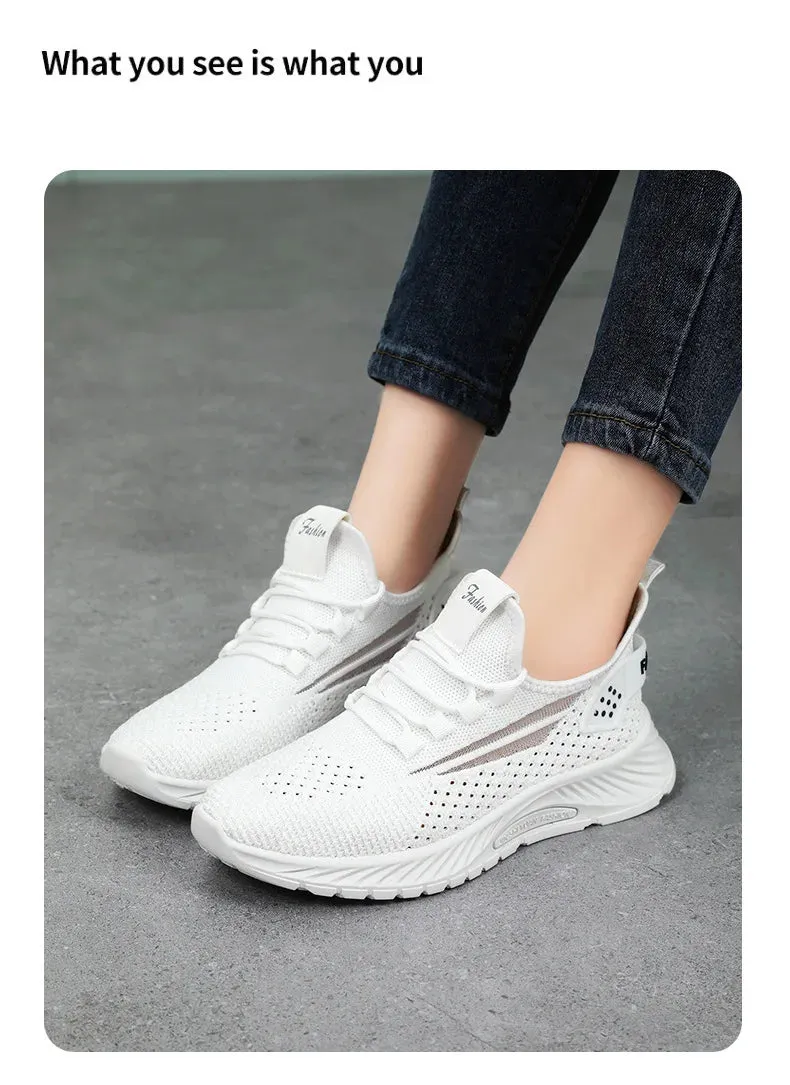 Fashion Lightweight Women Casual Shoes - Unisex Breathable Sneakers for Outdoor Sports & Casual Vibes