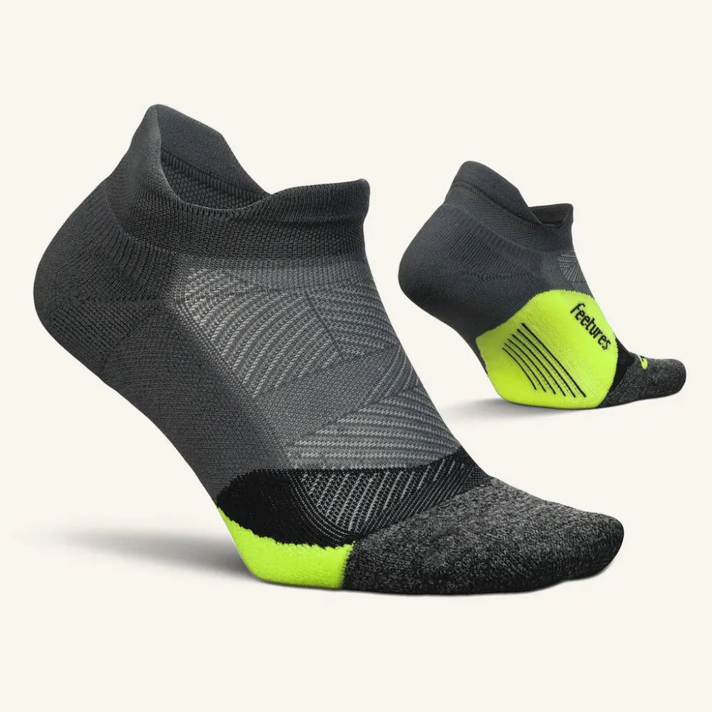 Feetures Elite Light Cushion No Show Tab - Midnight Neon